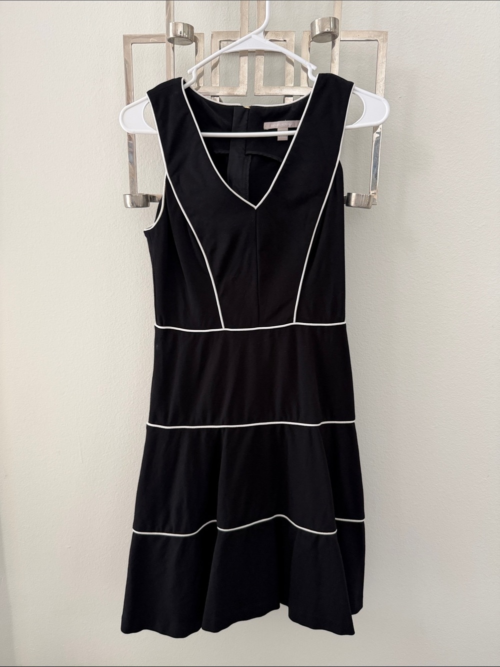 Banana Republic Black Mini Dress with White Piping